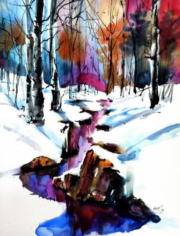 winter forest by gregsburyooze